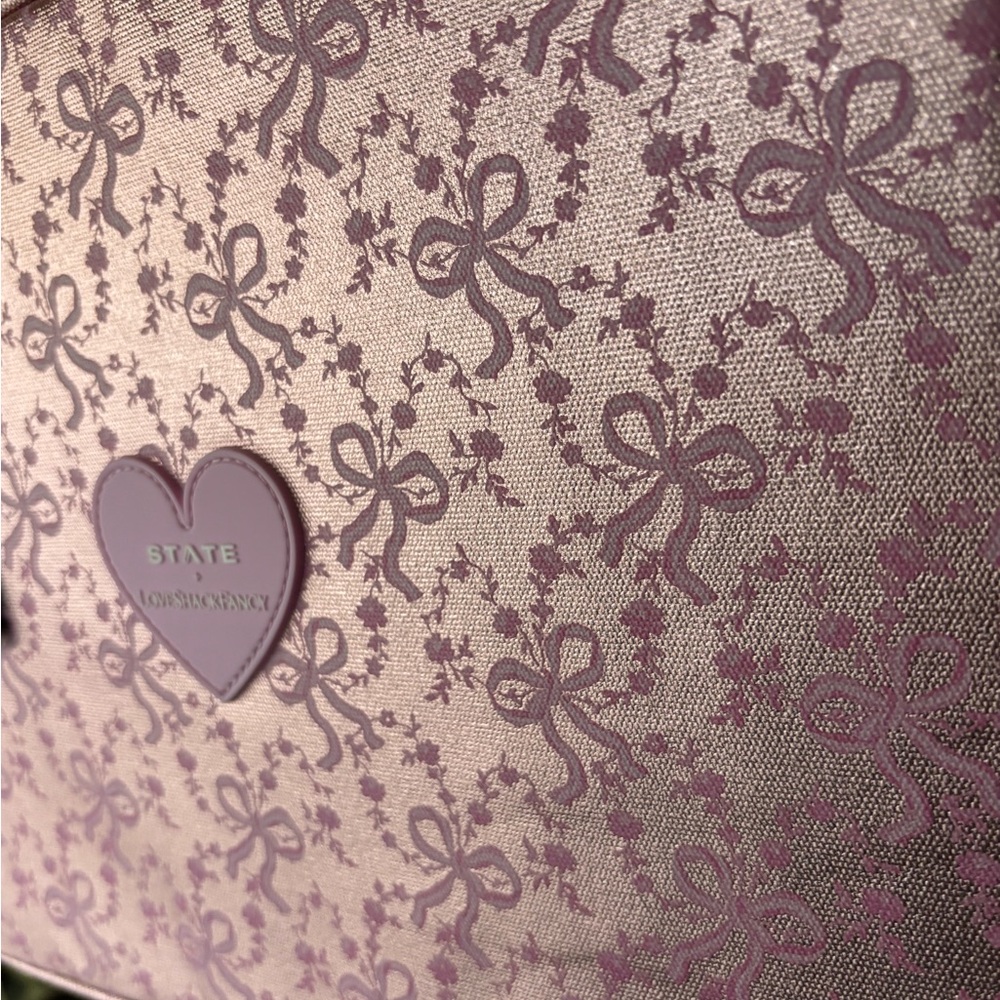 LoveShackFancy state laptop case / bag pink coquette bow print - Picture 8 of 9